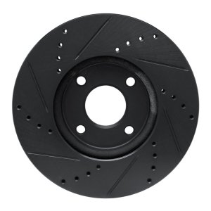 Ford Ecosport Brake Rotor (1) - Front Right - R1 Concepts - Drilled & Slotted - Black - `13-`16